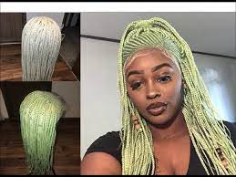 how to dye braided wig lime green