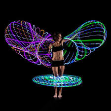 Fitness Hula Hoops Sports Outdoors Professional Soft Fitness Hula Hoop Multiple Light Up Hoola Hoops Factorys Led Hula Hoop Fully Collapsable 7 Color Strobing And Changing Led Lights