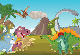 Ähnliche bilder von istock mehr. Fototapete Tapete Cartoon Dinosaurs Bei Europosters Kostenloser Versand