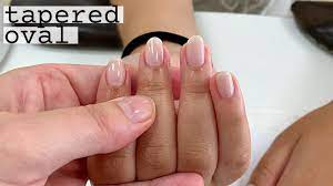 shape natural nails tapered oval