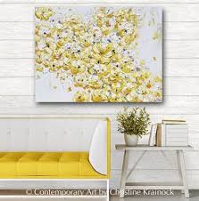Grey Abstract Painting Fl Flowers