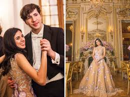 She wore a dress of crimson silk to the dinner and was the belle of the ball. Belle Of The Ball A Royal Evening In Paris Scindia Birla Mehta The Indian Debutantes At Le Bal The Economic Times