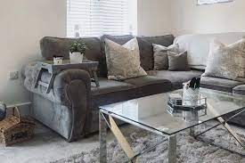 Grey Fabric Corner Sofa Furniturein