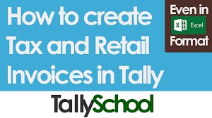 How To Create Tax And Retail Invoices In Tally