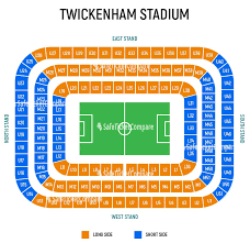 twickenham stadium seating map