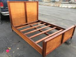 Mid Century Queen Size Cane Bed Frame