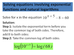 Exponential And Its Inverse Lnx Function