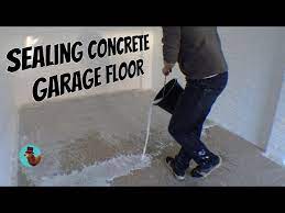 sealing dusty concrete floor garage