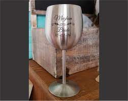 Personalized Stainless Steel Wine Glass