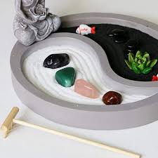 Mini Zen Garden Kit For Desk Yin Yang
