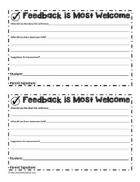 Conference Feedback Forms Worksheets