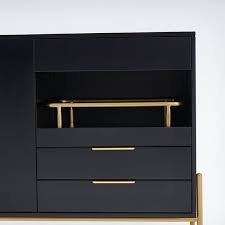 Dolawn Modern 1400mm Black Sideboard