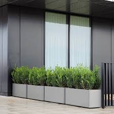 Wherever you go, you'll see planters. Delta Large Rectangular Commercial Grade Outdoor Concrete Planters For Shopping Malls Hotels Office Buildings