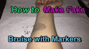 how to make a fake bruise with markers