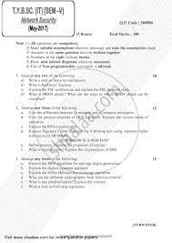 Anna university cs6701 cryptography and network security lecture notes. Network Security 2016 2017 B Sc It Information Technology Idol Correspondence Semester 5 Tybsc I T Question Paper With Pdf Download Shaalaa Com