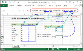 excel count count multiple criteria