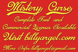To people who don't know about it, it can. Mistery Curse Font Billy Argel Fontspace