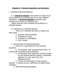 Chapter 8 Chemical Equations And