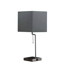aston brushed silver square table lamp