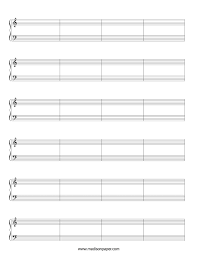 This is a useful exercise as it forces you to look at the rhythm carefully. Printable Sheet Music For Piano With Bar Lines Madison S Paper Templates