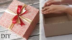 using cardboard gift box tutorial