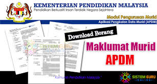 Aplikasi pangkalan data murid (apdm) kpm online. Borang Maklumat Murid Apdm