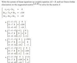 Write The System Of Linear Equations As