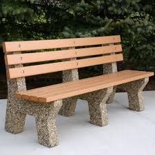 Concrete Bench With Recycled Plastic