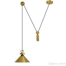 Modern Lifting Pulley Pendant Light Gold Metal Led Suspension Lamp For Parlor Study Room Simple Bedroom Home Lighting Pa0291 Led Pendant Lights Drum Pendant Lighting From Candy39 183 66 Dhgate Com