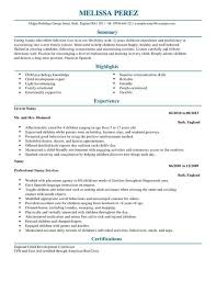 Perfect Nanny Resume Magdalene Project Org