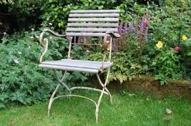 Antique French Folding Garden Arm Chair