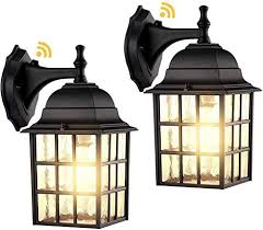 2pack dusk to dawn outdoor wall lights