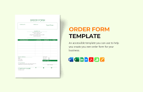order form template in excel pages