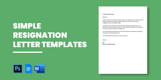 59 simple resignation letter templates