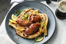 braised sausage and fennel with toasted