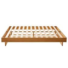 Teak King Solid Wood Float Bed Frame