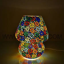 Multi Color Glass Table Lamps