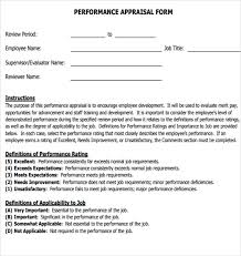 Sample Job Performance Evaluation Form 7 Documents In Pdf