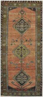 vine hand knotted wide runner rug in