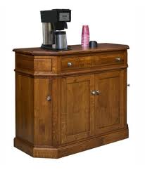 With its modern appeal, this versatile furniture piece can double as a kitchen coffee cart, dining storage, or end table to make it both sensible and luxurious. Novalene Coffee Bar From Dutchcrafters Amish Furniture