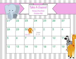 Baby Countdown Calendar Printable Baby Calendar Due Date Template