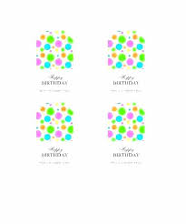 Birthday Labels Template Set Of With Party