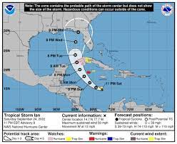 Tropical Storm Ian path continues to ...