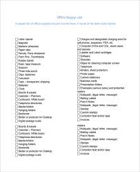 Sample Supply List Template 9 Free Documents Download In Pdf Word