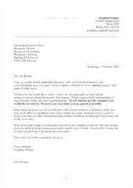 Examples Of Cover Letters For Resumes General And Example Letter