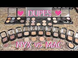 nyx vs mac eyeshadow dupes you