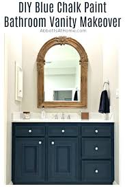 blue diy bathroom vanity makeover 14