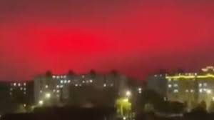 Blood red sky phenomenon in China ...