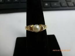 Details About James Avery 14k Yellow Gold Scroll Ring With Cultured Pearl Size 8 Weighs 5 3 Gm