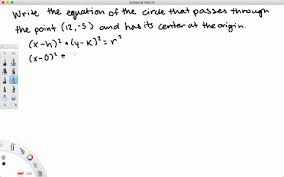 Distance Formula To Find The Radius